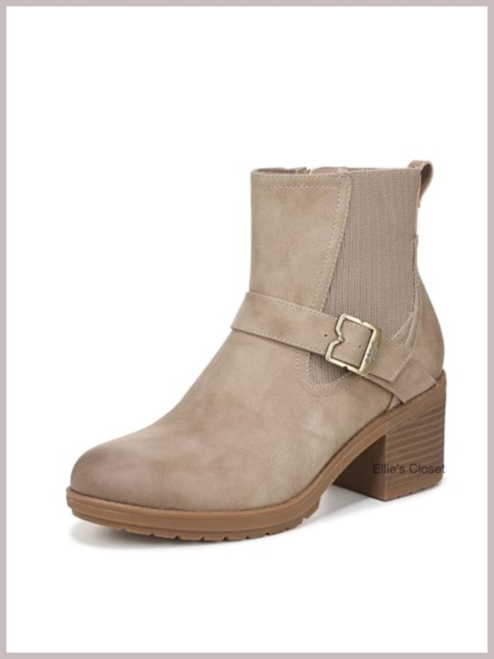 Womens Ankle Boots Faux Leather Block Heel Zip Chelsea Booties
